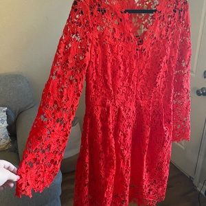Women’s red cocktail dress